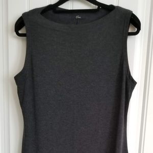 Gray knit sheath dress by Emme